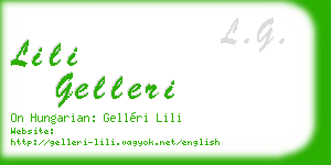 lili gelleri business card